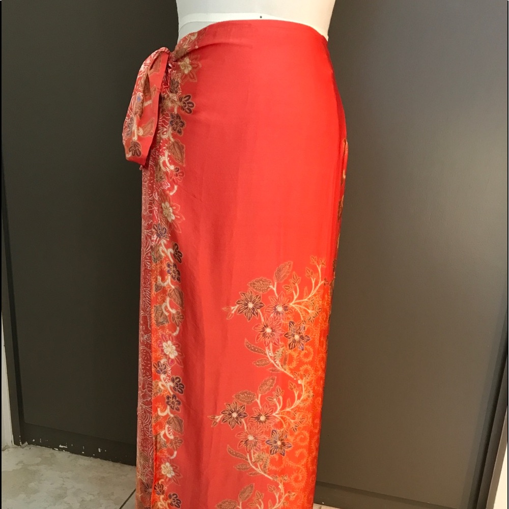 COPY - Silk sarong in a pouch handmade in Indonesia.